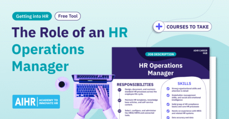 Preview of HR operations manager job description.